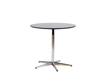 Table, black, laminate, diameter:80 h:72 cm