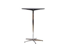 Table, black, laminate, diameter:80 h:110 cm