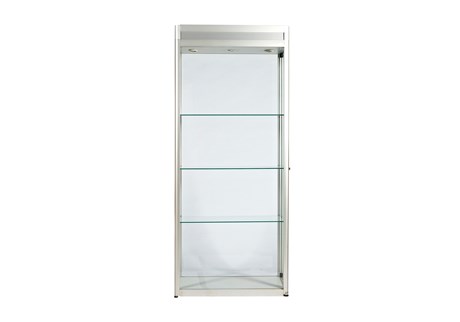 Glass mount w/lock<br/>H:180 cm w:80 cm D:37 cm